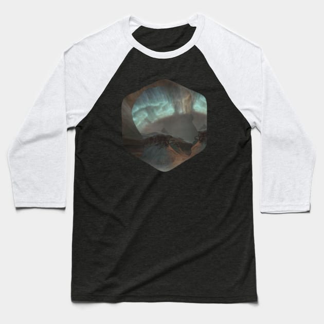 Northern lights Baseball T-Shirt by Geomhectic